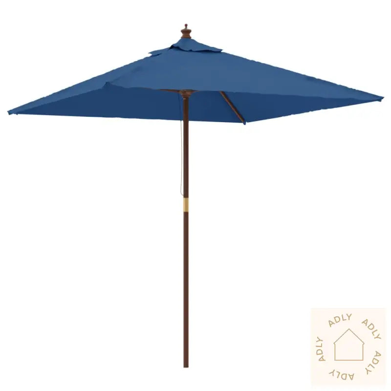 Hageparasoll Med Trestang Asurblå 198X198X231 Cm