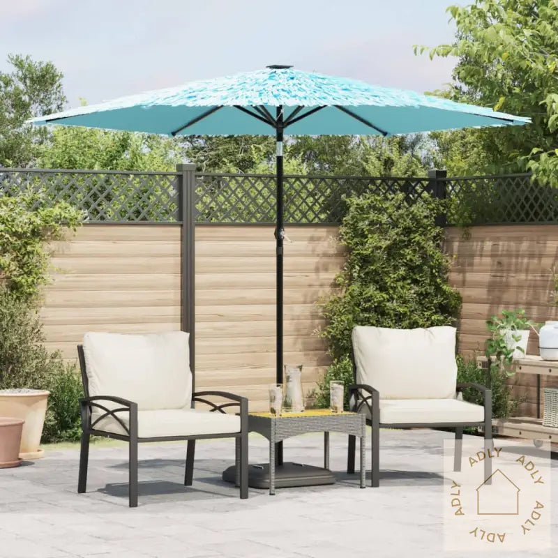 Hageparasoll Med Stålstang Blå 268X268X226 Cm