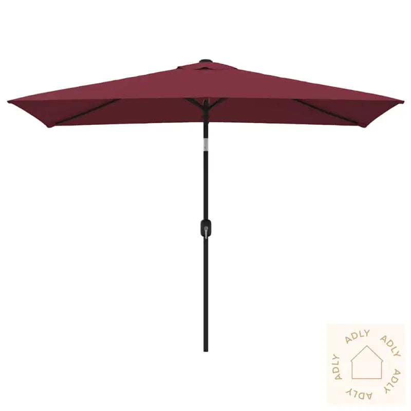 Parasoll Med Metallstang 300X200 Cm Vinrød