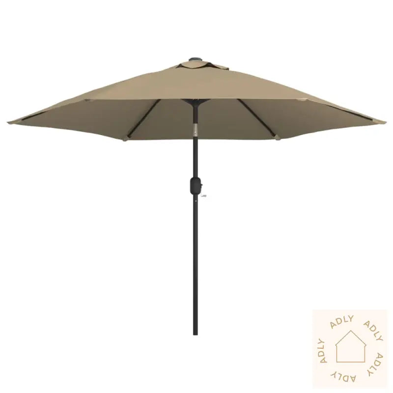 Parasoll Med Metallstang 300 Cm Gråbrun