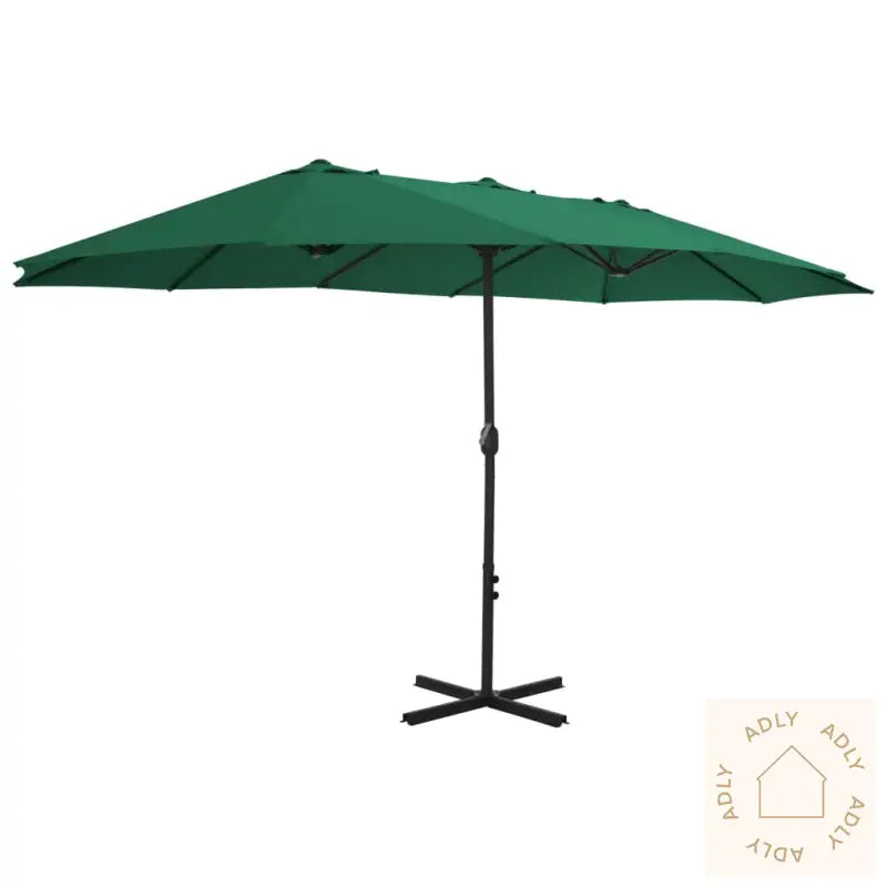 Parasoll Med Aluminiumsstang 460X270 Cm Grønn