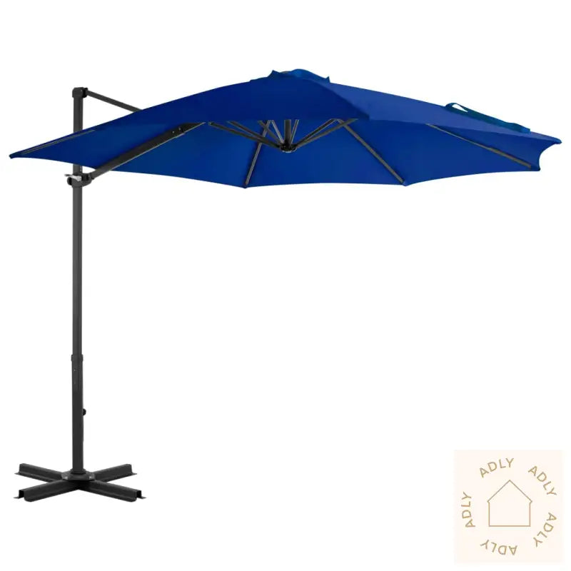 Hengende Hageparasoll Med Aluminiumsstang Asurblå 300 Cm
