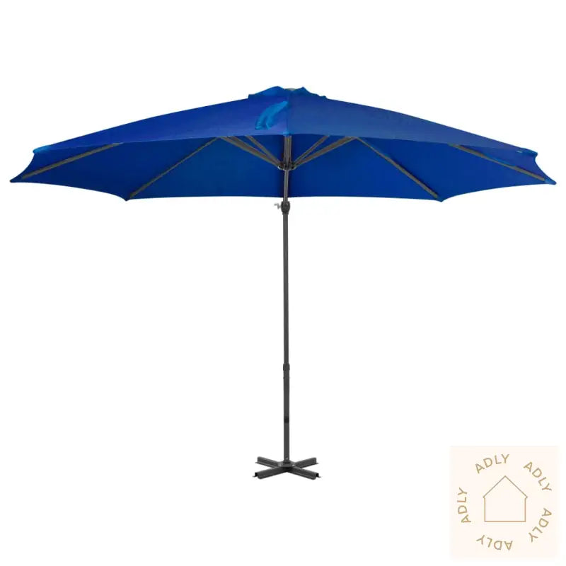 Hengende Hageparasoll Med Aluminiumsstang Asurblå 300 Cm
