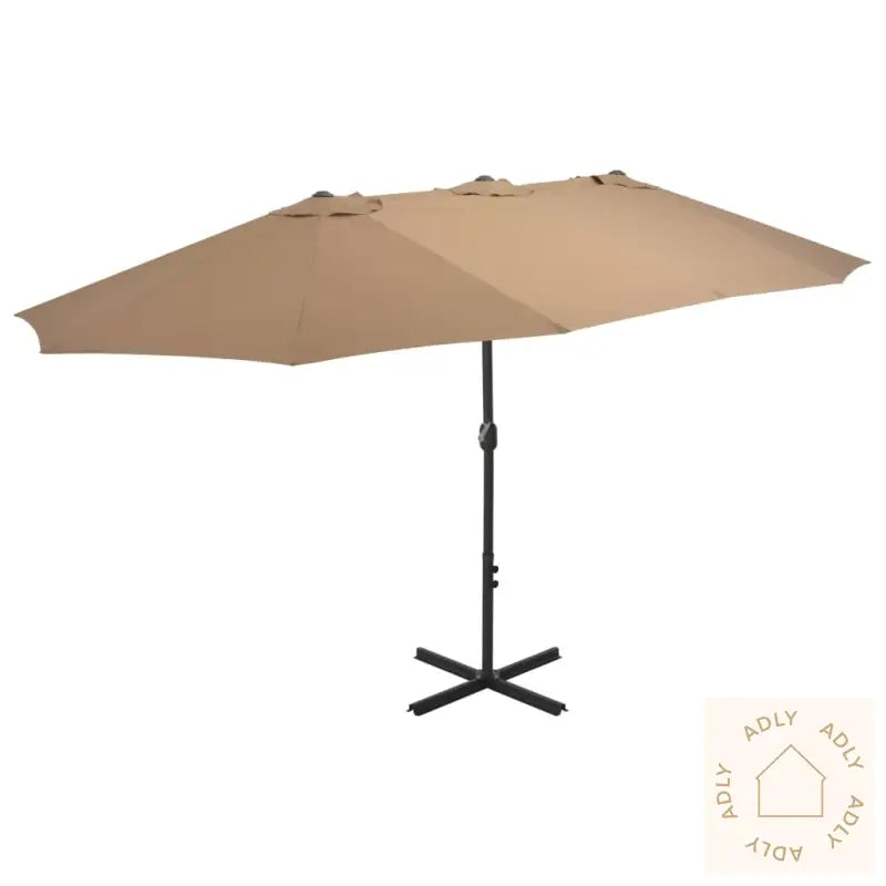 Parasol Med Aluminiumsstang 460X270 Cm Gråbrun