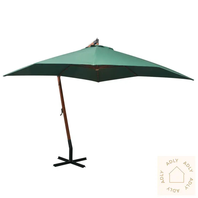 Hengeparasoll 300X300 Cm Trestang Grønn