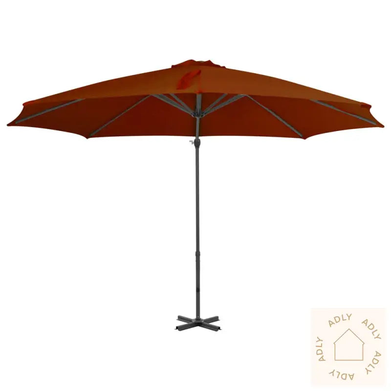 Hengende Hageparasoll Med Aluminiumsstang Terrakotta 300 Cm