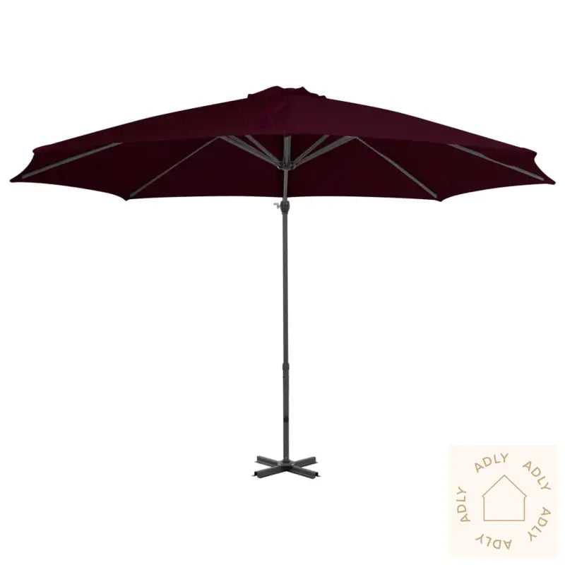 Hengende Hageparasoll Med Aluminiumsstang Rød 300 Cm