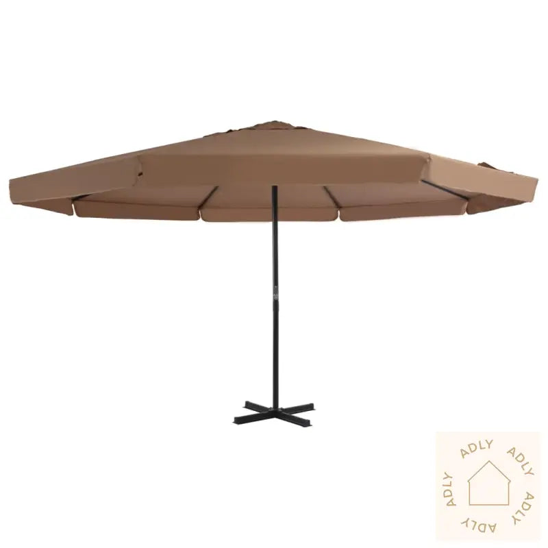 Parasol Med Aluminiumsstang 500 Cm Gråbrun