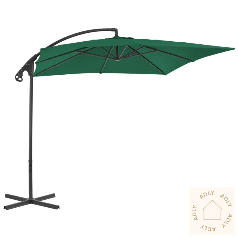 Hengende Hageparasoll Med Stålstang 250X250 Cm Grønn