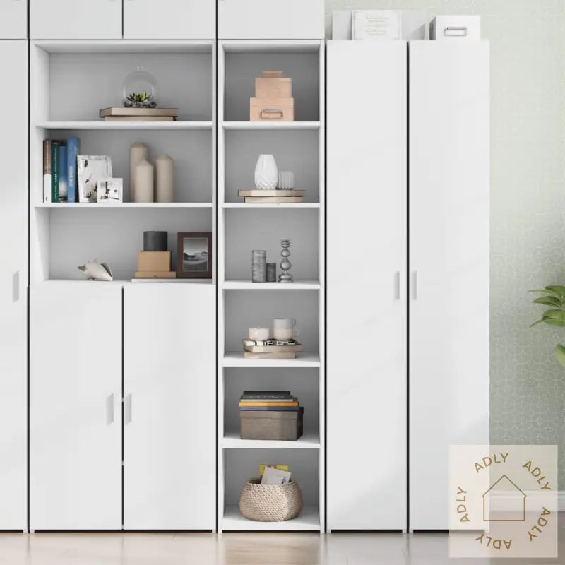 Highboard Hvit 40X41X185 Cm Konstruert Tre