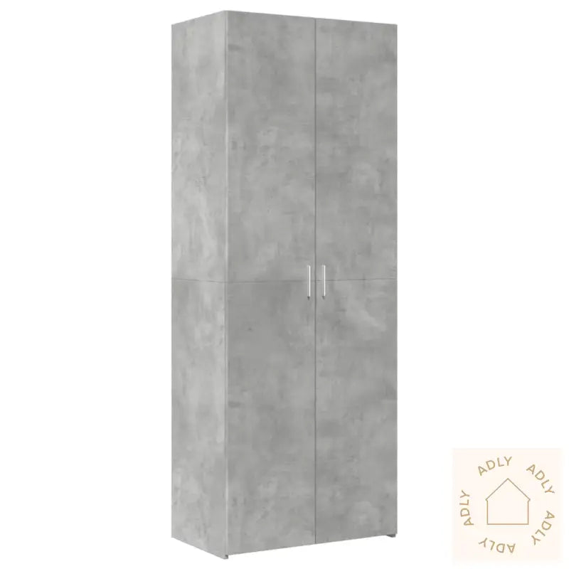 Highboard Betonggrå 70X42,5X185 Cm Konstruert Tre
