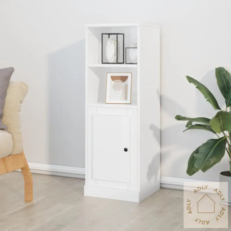 Highboard Høyglans Hvit 36X35,5X103,5 Cm Konstruert Tre