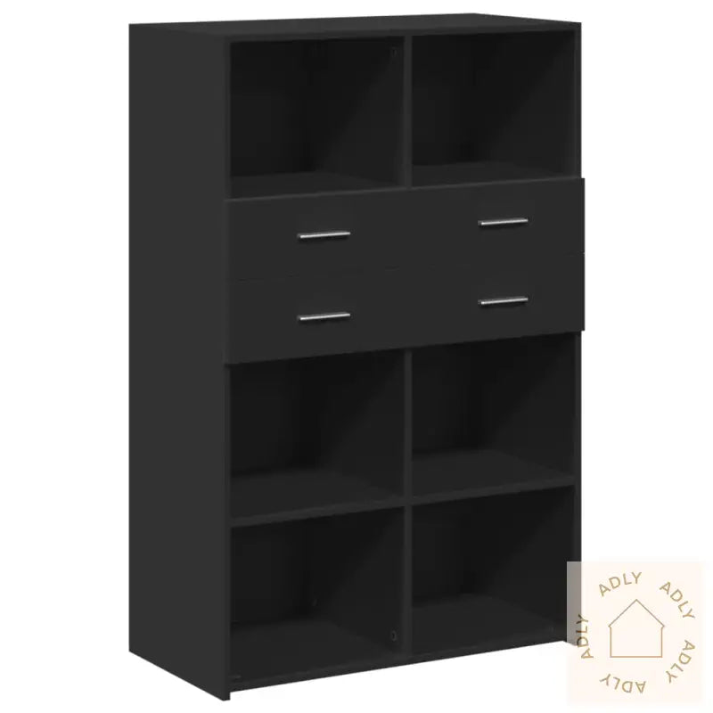 Hylle Svart 80X42,5X124 Cm Konstruert Tre