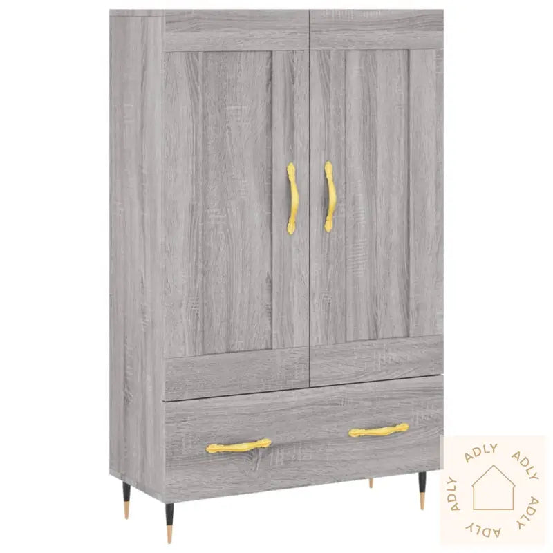 Highboard Grå Sonoma 69,5X31X115 Cm Konstruert Tre