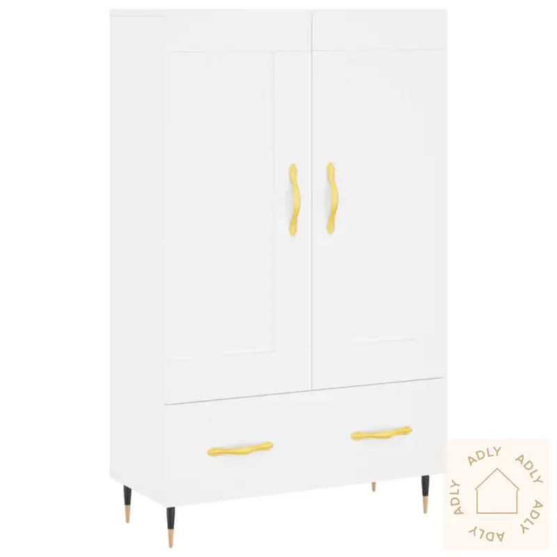 Highboard Hvit 69,5X31X115 Cm Konstruert Tre