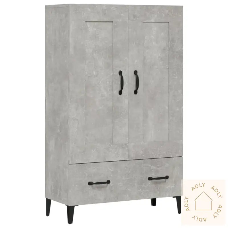 Highboard Betonggrå 70X31X115 Cm Konstruert Tre