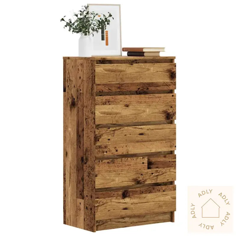 Kommode Gammelt Tre 60X36X103 Cm Konstruert Tre