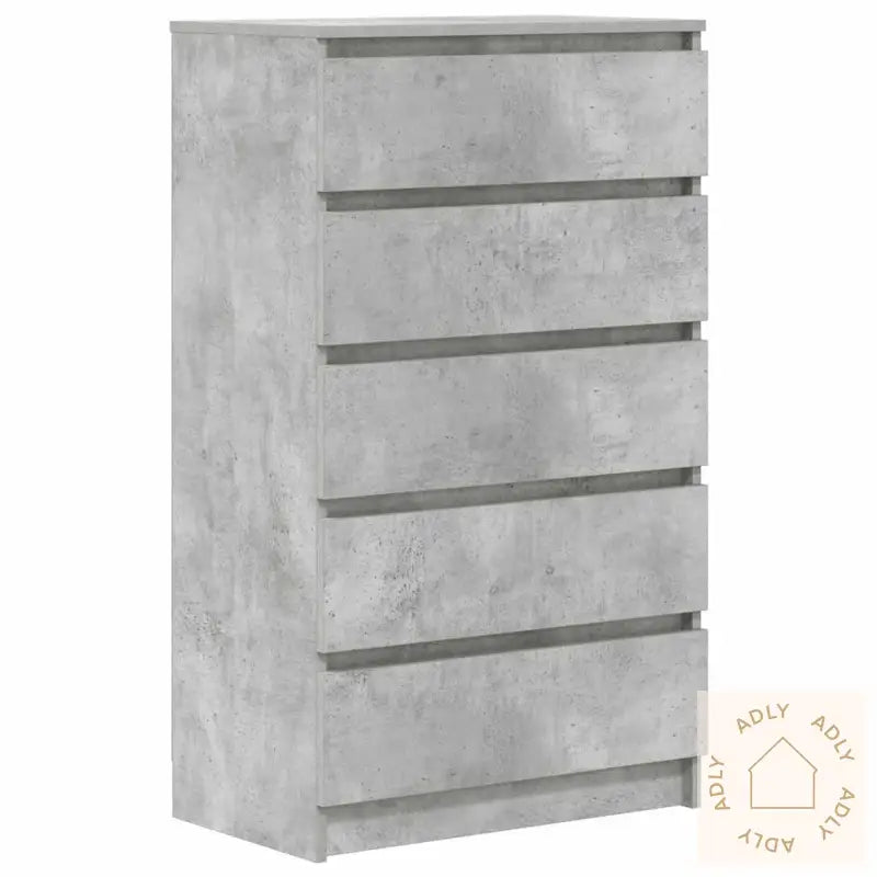 Kommode Betonggrå 60X36X103 Cm Konstruert Tre