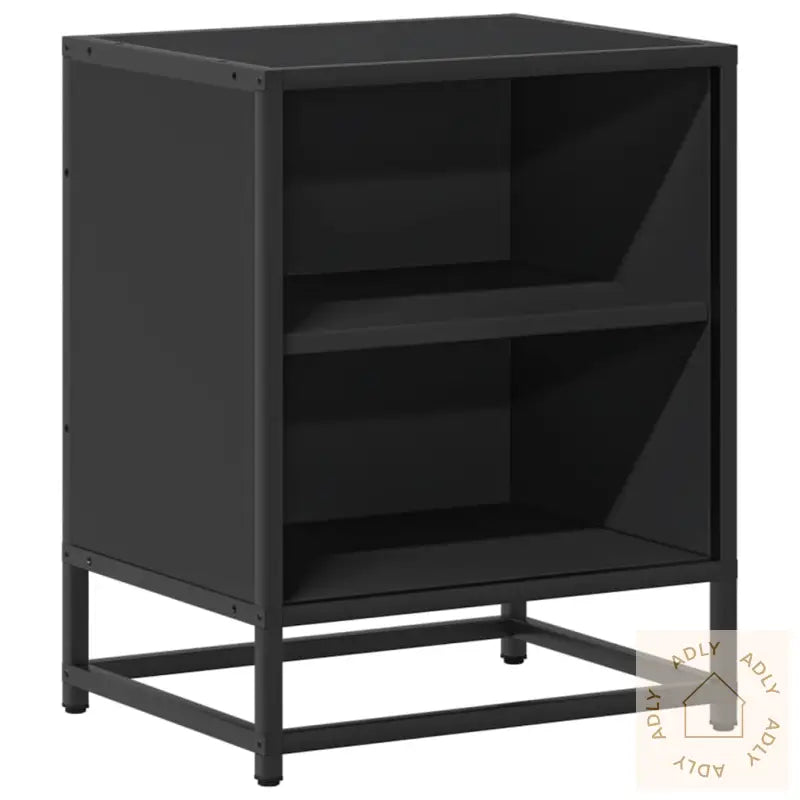 Nattbord Svart 40X31X50 Cm Heltre Furu Og Metall
