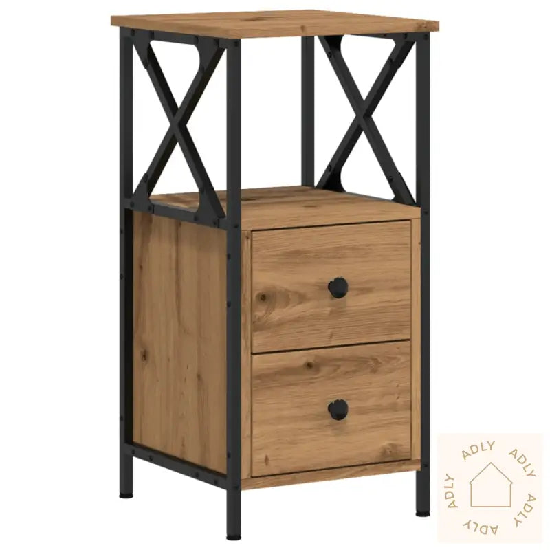 Nattbord Artisan Eik 34X35,5X70 Cm Konstruert Tre