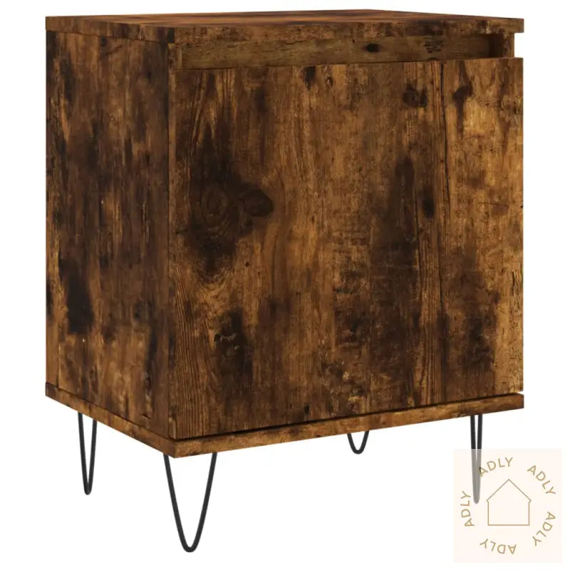Nattbord Røkt Eik 40X30X50 Cm Konstruert Tre