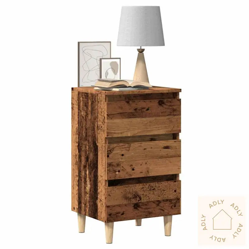 Nattbord Gammelt Tre 40X35X69 Cm Konstruert Tre