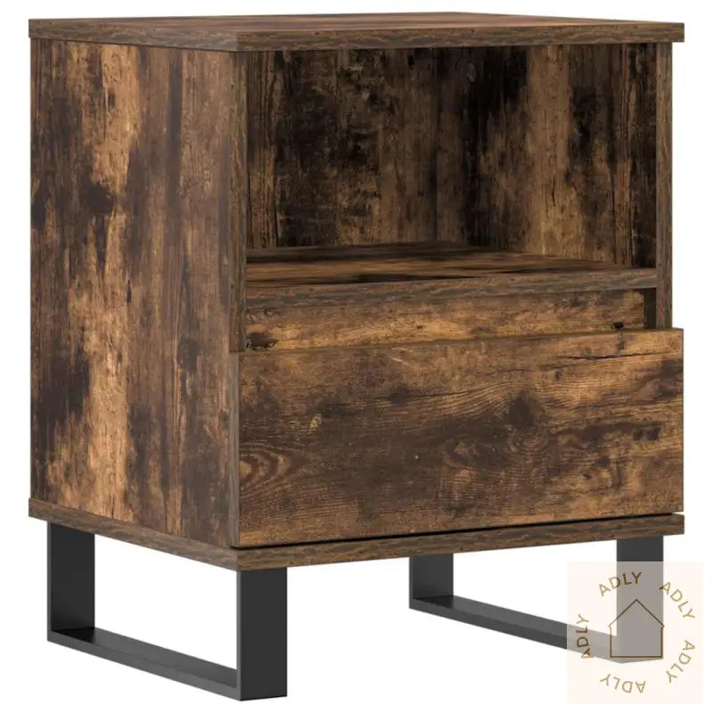 Nattbord Røkt Eik 40X35X50 Cm Konstruert Tre