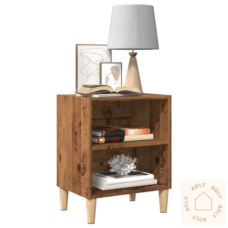 Nattbord Gammelt Tre 40X30X50 Cm Konstruert Tre