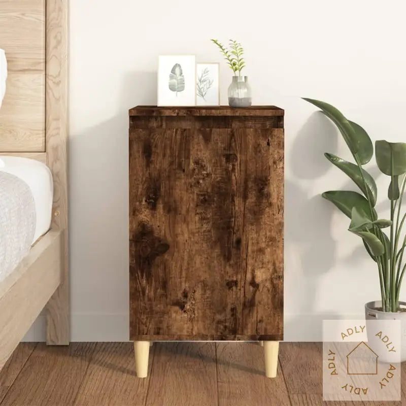 Nattbord Røkt Eik 40X35X70 Cm Konstruert Tre