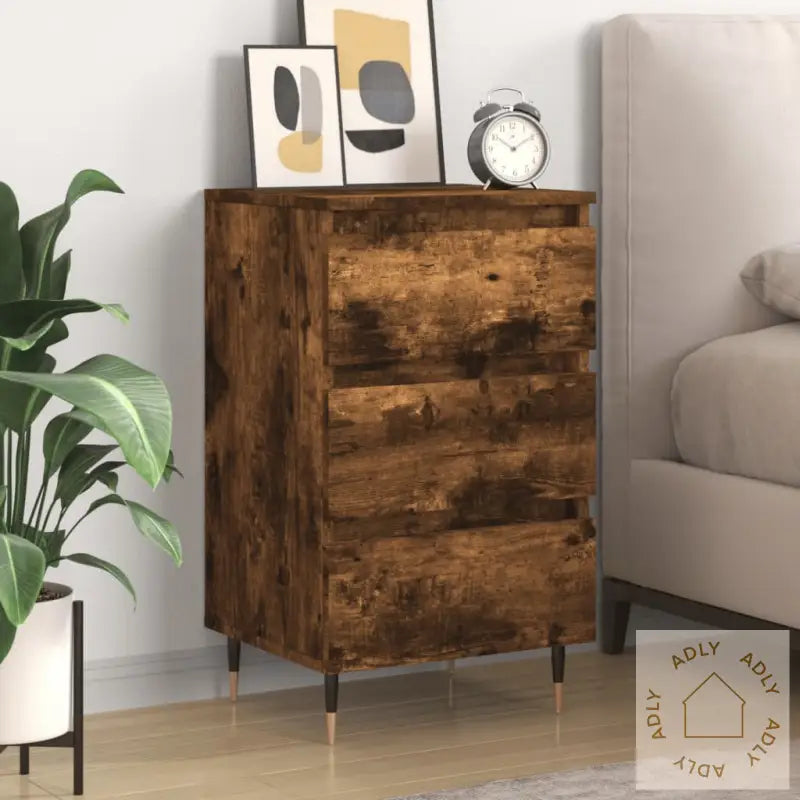 Nattbord Sonoma Eik 40X35X69 Cm Konstruert Tre
