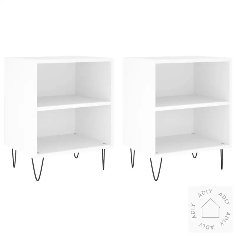 Nattbord 2 Stk Hvit 40X30X50 Cm Konstruert Tre