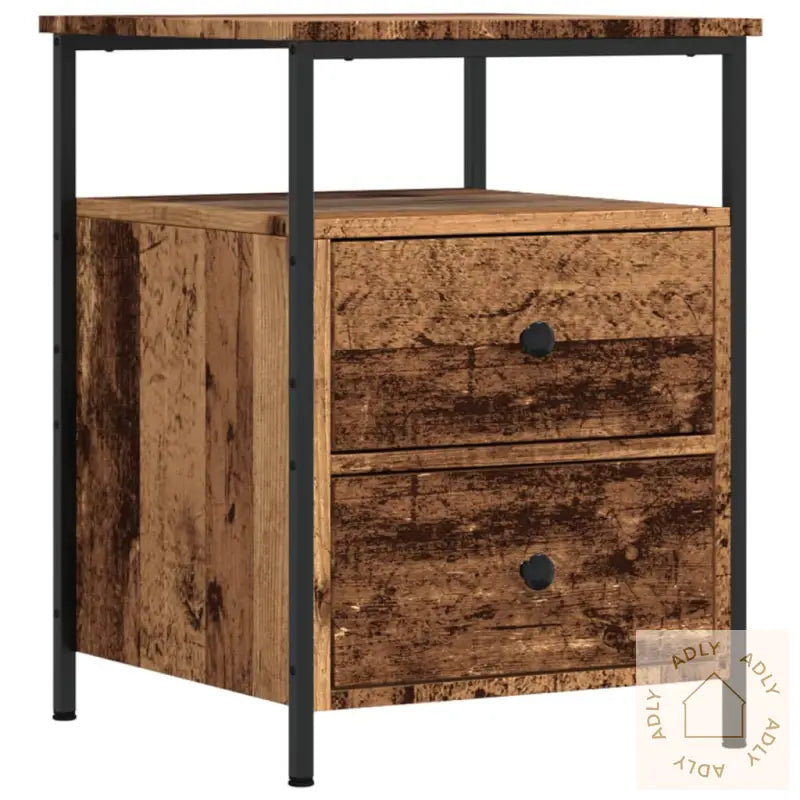 Nattbord Gammelt Tre 44X45X60 Cm Konstruert Tre