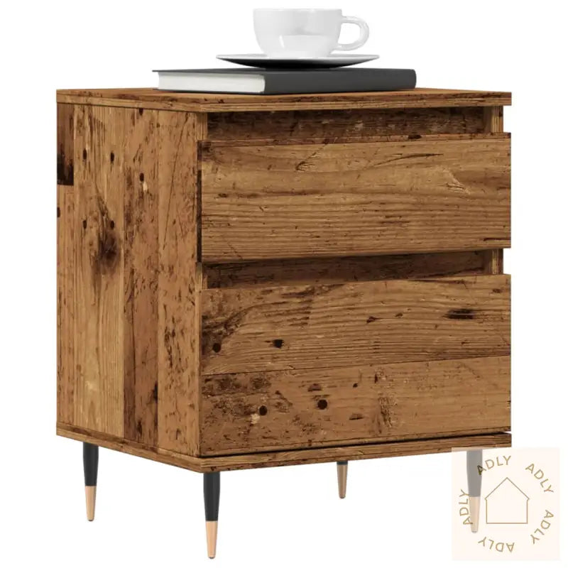 Nattbord Gammelt Tre 40X35X50 Cm Konstruert Tre
