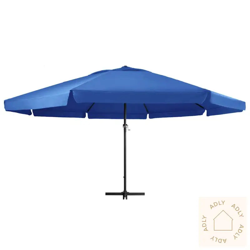 Hageparasoll Med Aluminiumsstang 600 Cm Asurblå