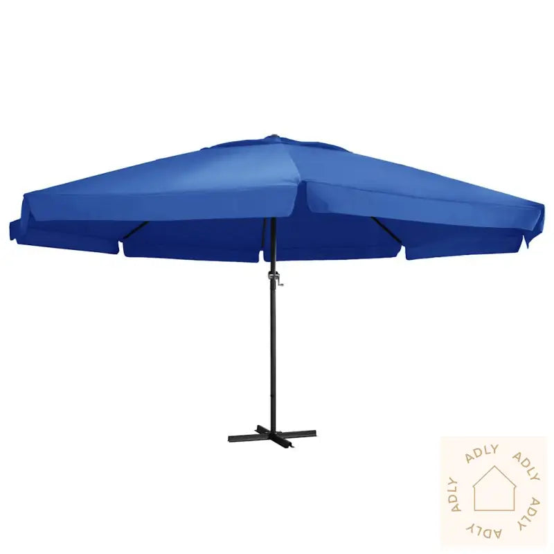 Hageparasoll Med Aluminiumsstang 600 Cm Asurblå