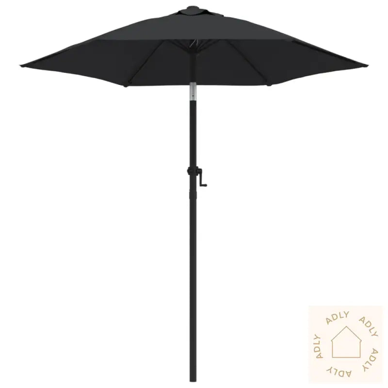 Parasoll Svart 200X224 Cm Aluminium