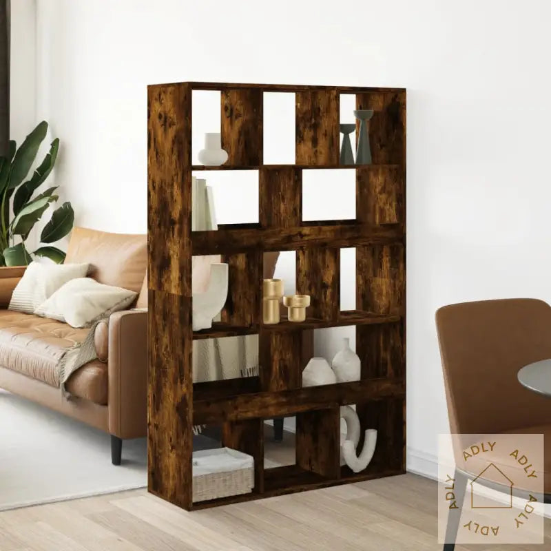 Romdeler Røkt Eik 100X33X156,5 Cm Konstruert Tre