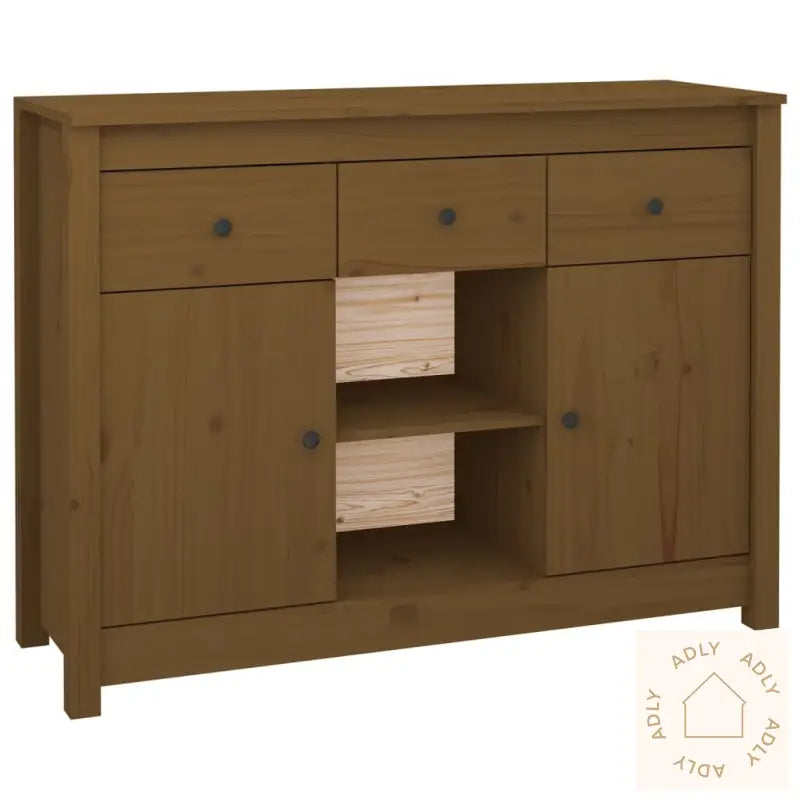 Skjenk Honningbrun 100X35X74,5 Cm Heltre Furu