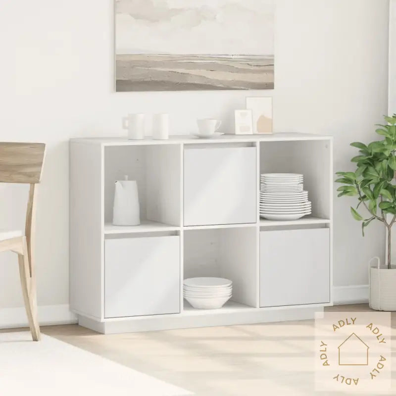 Skjenk Hvit 110,5X35X80 Cm Heltre Furu