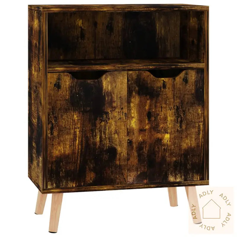 Skjenk Røkt Eik 60X30X72 Cm Konstruert Tre