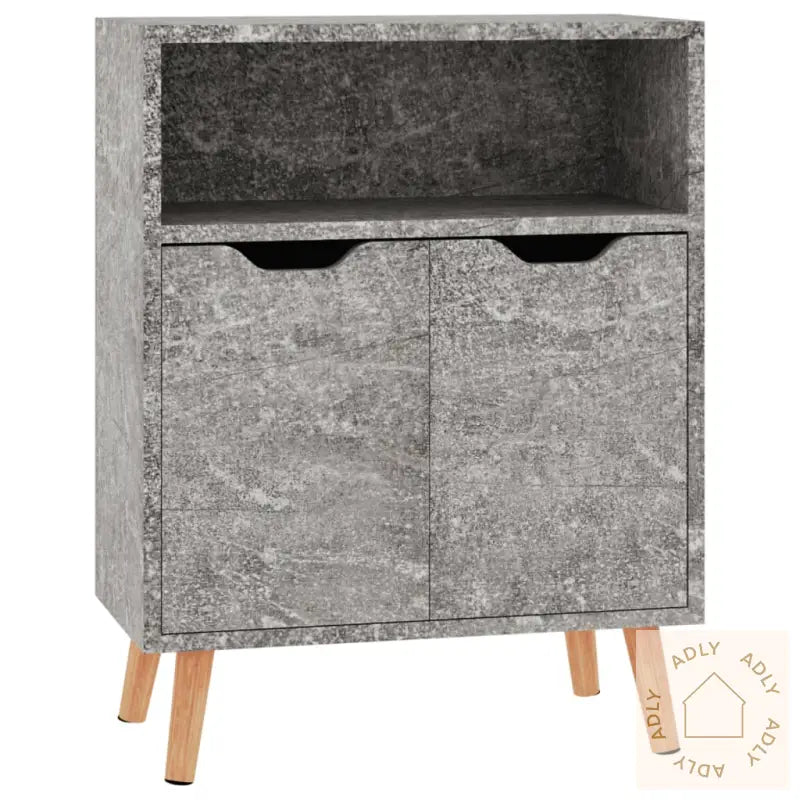 Skjenk Betonggrå 60X30X72 Cm Konstruert Tre