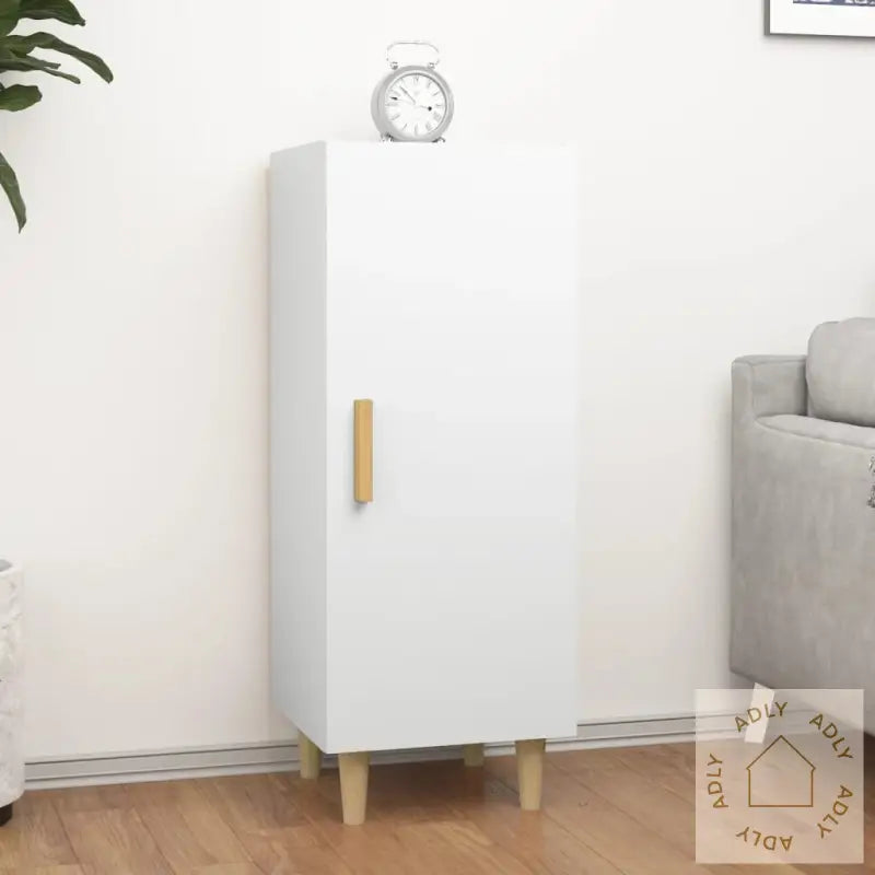 Skjenk Hvit 34,5X34X90 Cm Konstruert Tre
