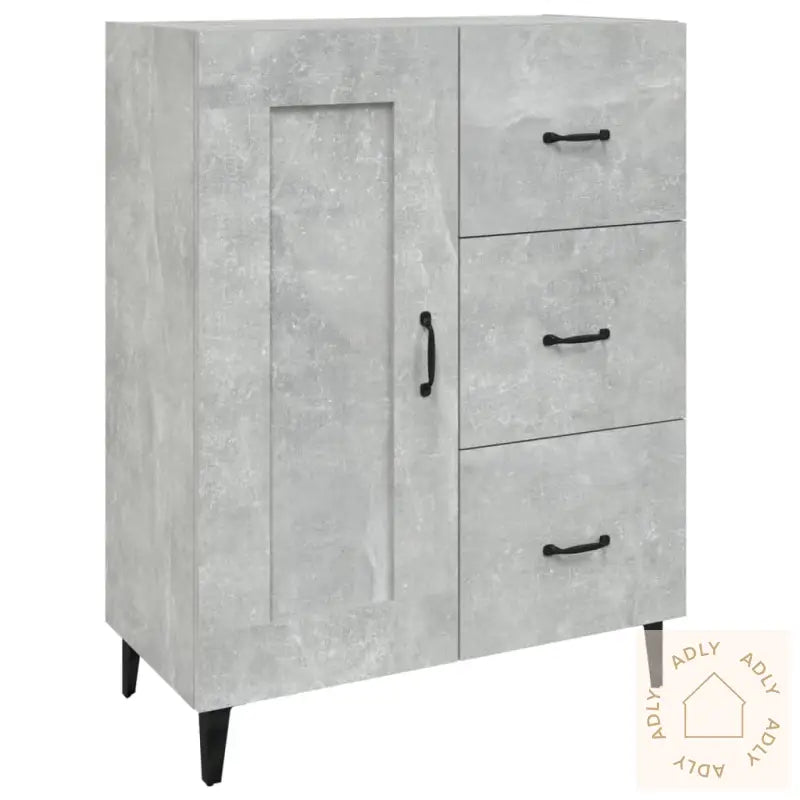 Skjenk Betonggrå 69,5X34X90 Cm Konstruert Tre