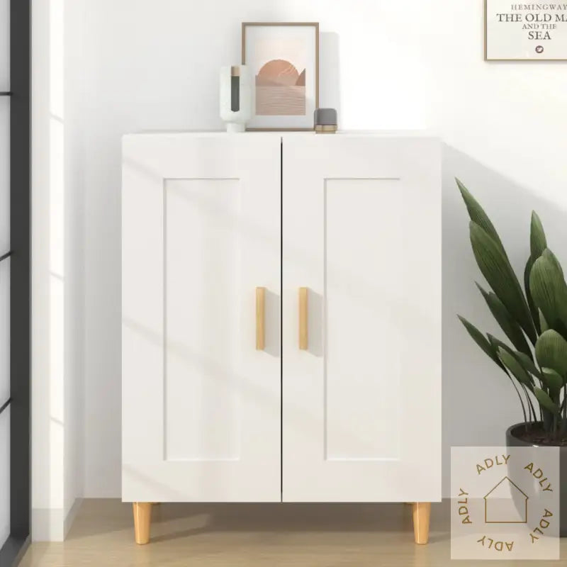 Skjenk Hvit 69,5X34X90 Cm Konstruert Tre