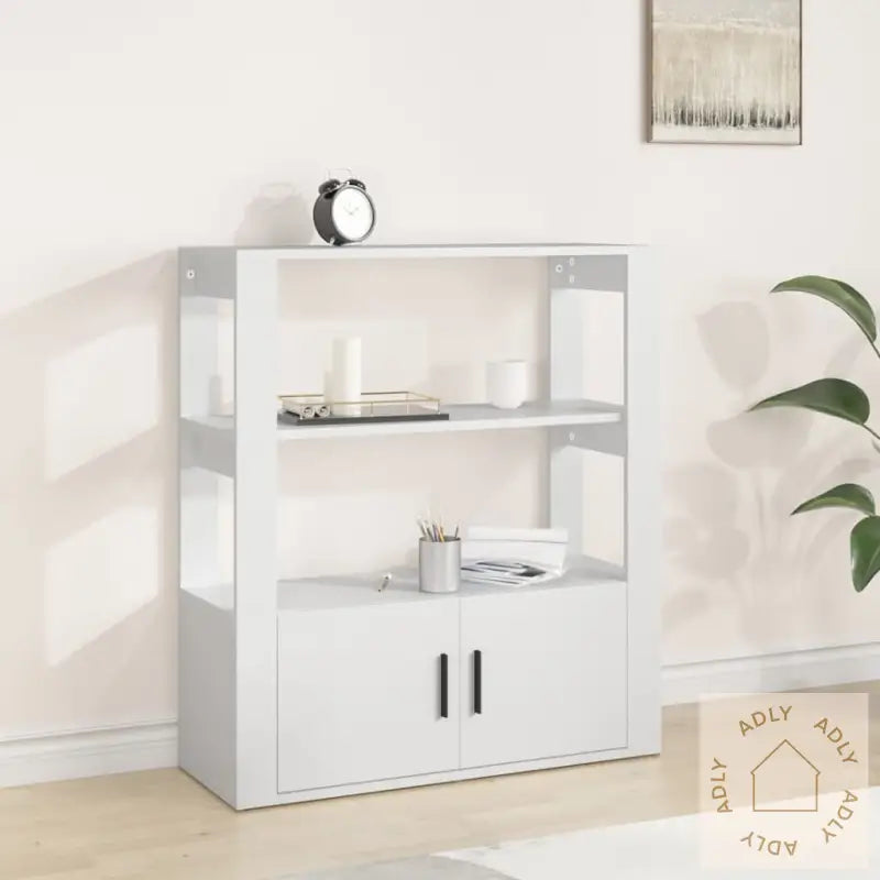 Skjenk Hvit 80X30X90 Cm Konstruert Tre