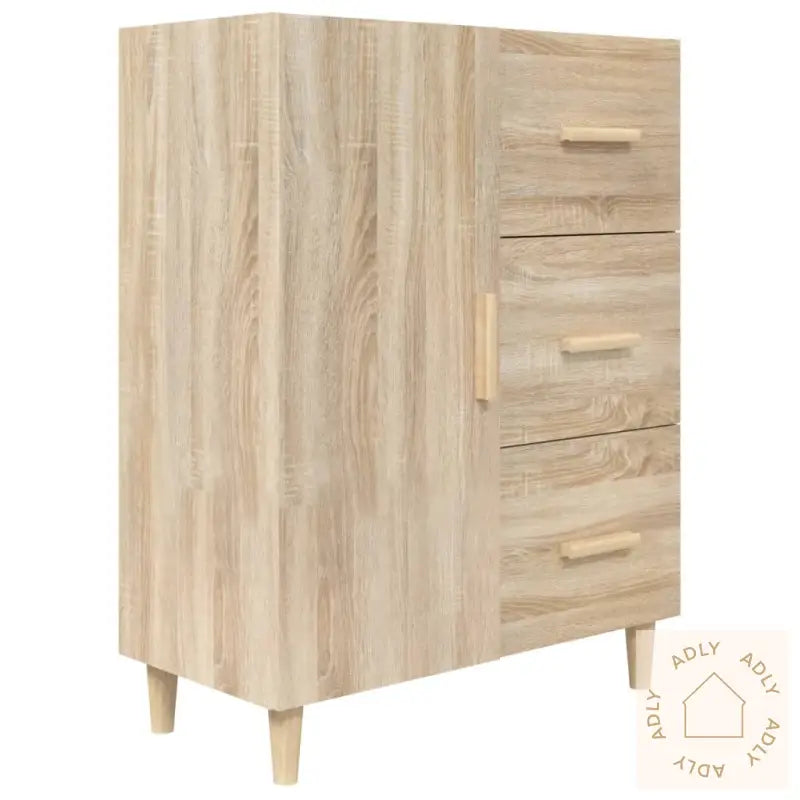 Skjenk Sonoma Eik 69,5X34X90 Cm Konstruert Tre