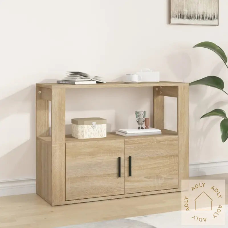 Skjenk Sonoma Eik 80X30X60 Cm Konstruert Tre