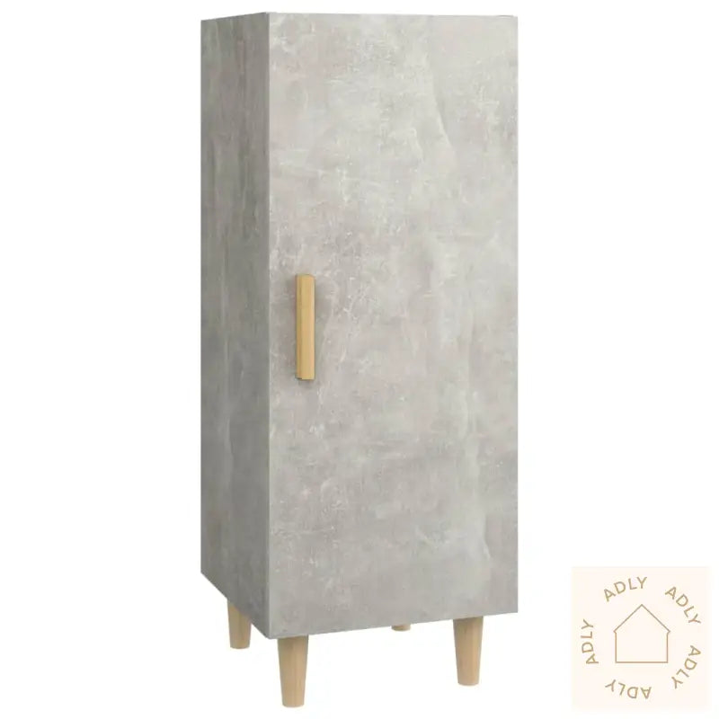 Skjenk Betonggrå 34,5X34X90 Cm Konstruert Tre