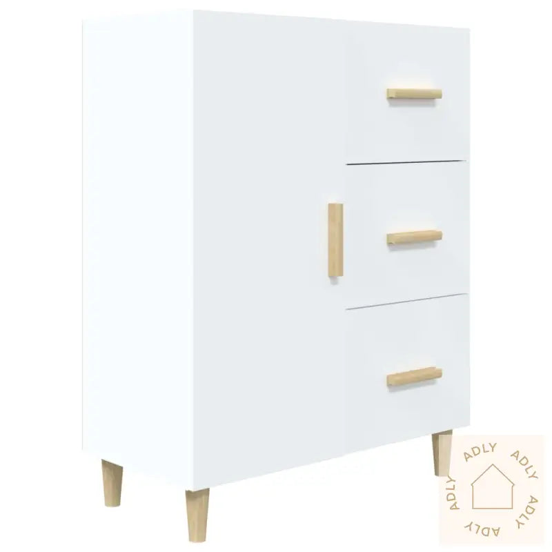 Skjenk Hvit 69,5X34X90 Cm Konstruert Tre