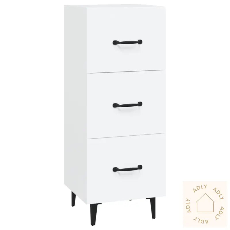 Skjenk Hvit 34,5X34X90 Cm Konstruert Tre